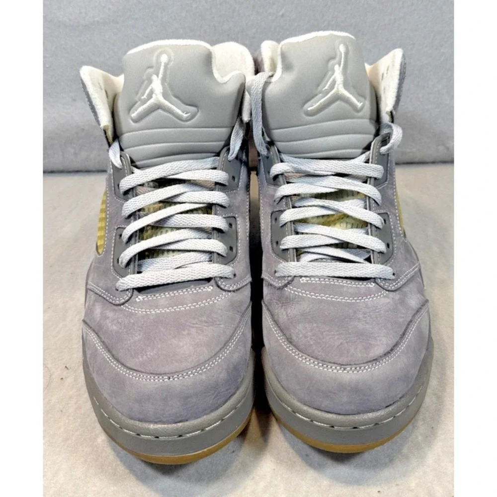 Nike Air Jordan 5 Retro Wolf Grey Sneakers Size 10.5 - 136027 005
